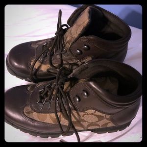 COACH Hiking Boots Size 7 WORN ONCE RARE